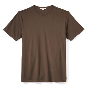 Eco Cotton Crew Tee in Brown